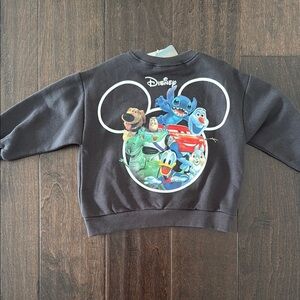NWT Zara Disney 100 Anniversary Black Mickey Mouse Sweatshirt